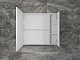 Style Line Зеркальный шкаф Стокгольм 80 белый рифленый софт – фотография-9
